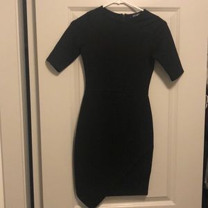 Asymmetrical little black dress